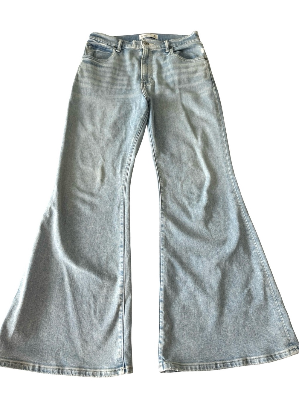 Abercrombie The Flare Ultra High Rise Flare Jeans Light Wash 29/8 XS Extra Short